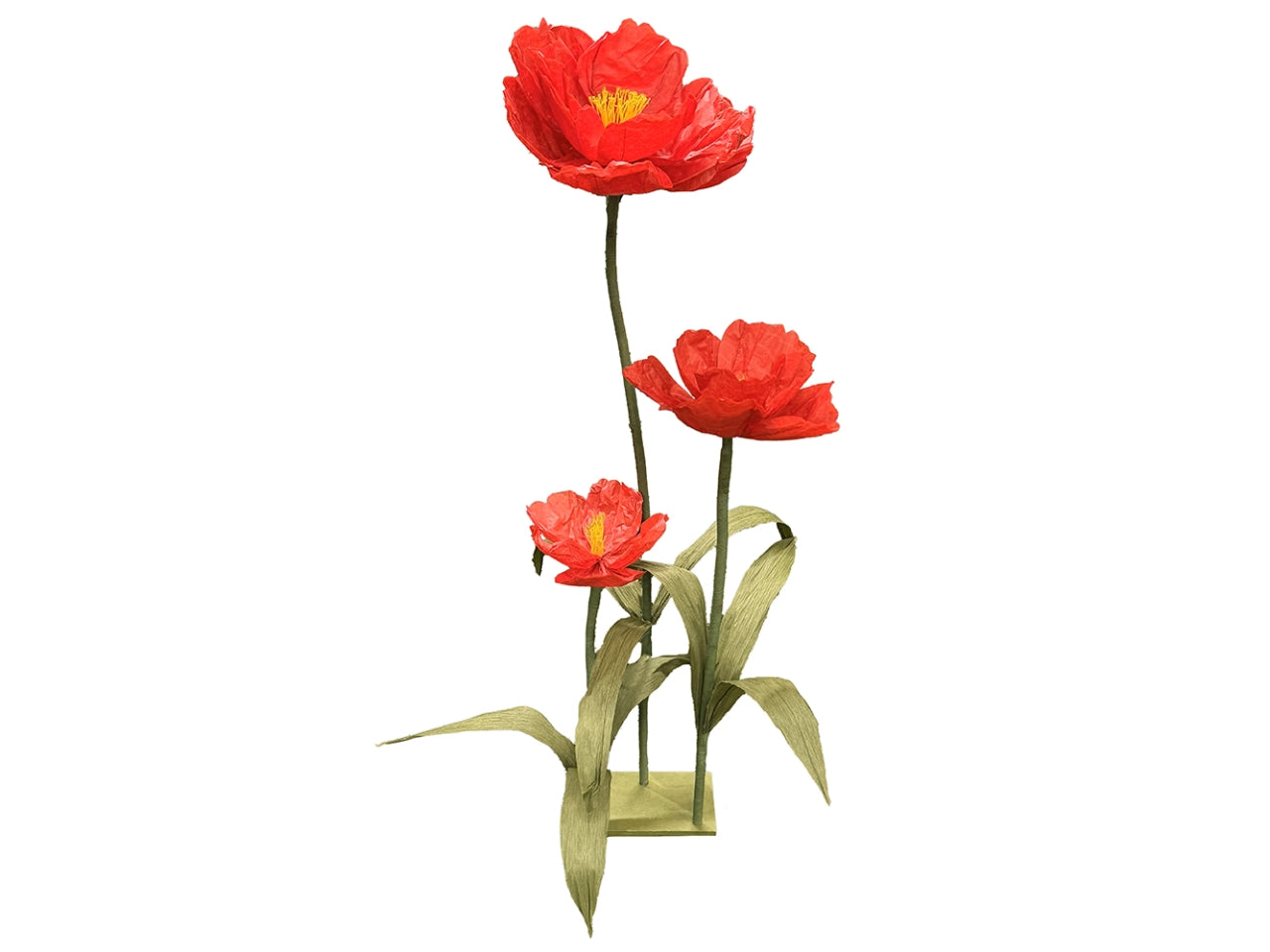 FIORE DECORATIVO CARTA ROSSO