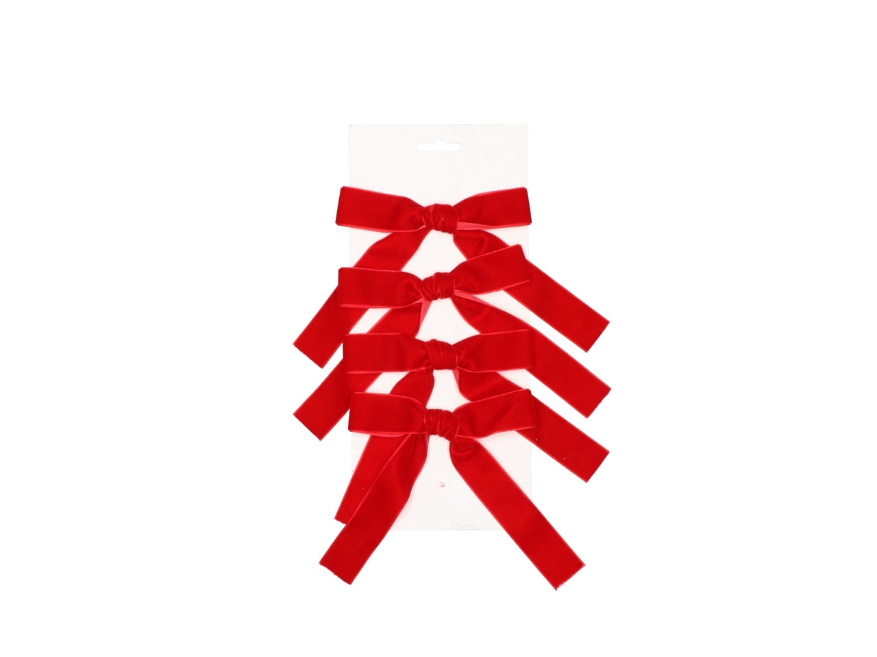 FIOCCHI VELLUTO 4 PEZZI ROSSI