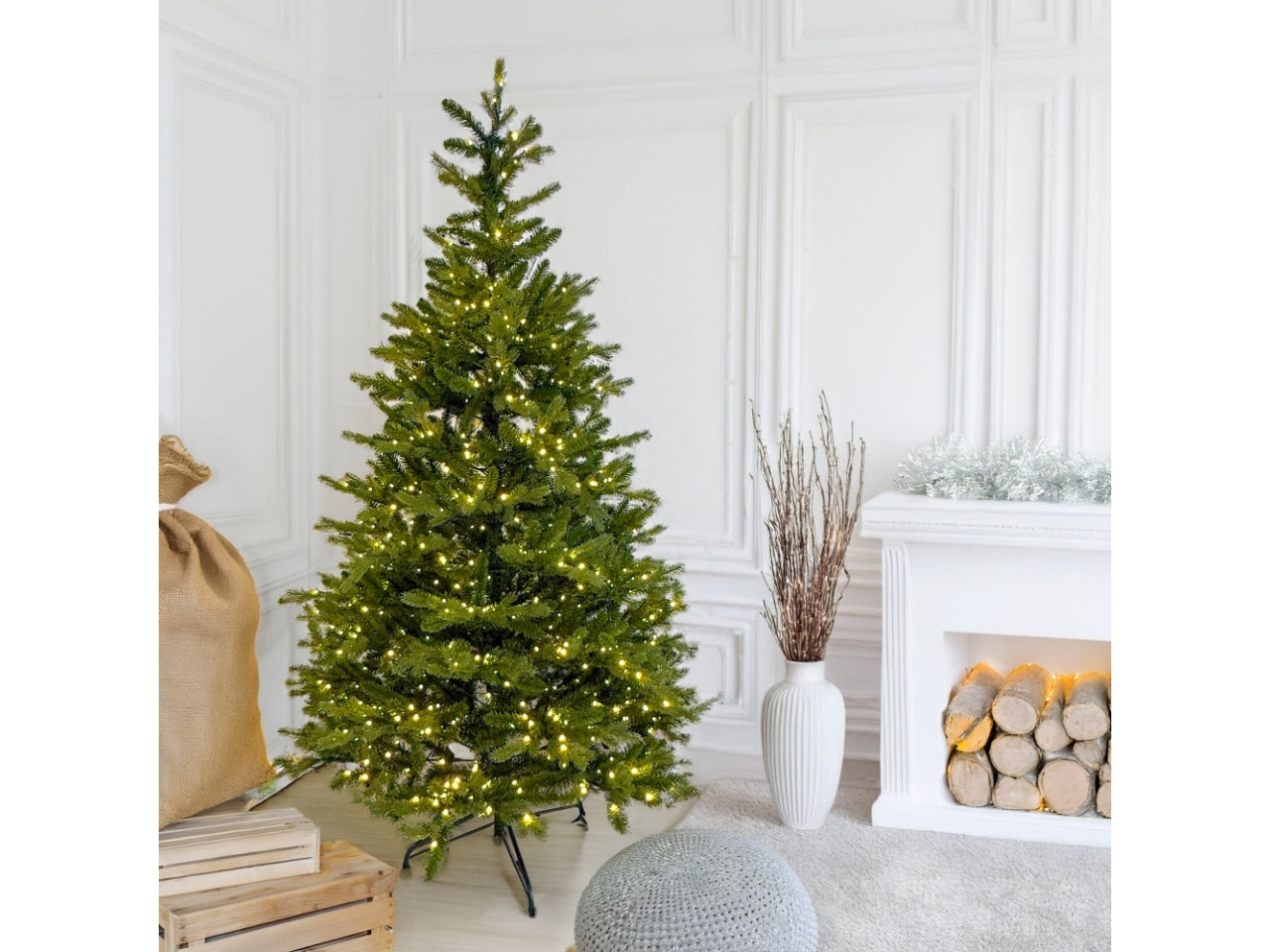 ALBERO DI NATALE PRELIT CON LED 210 CM