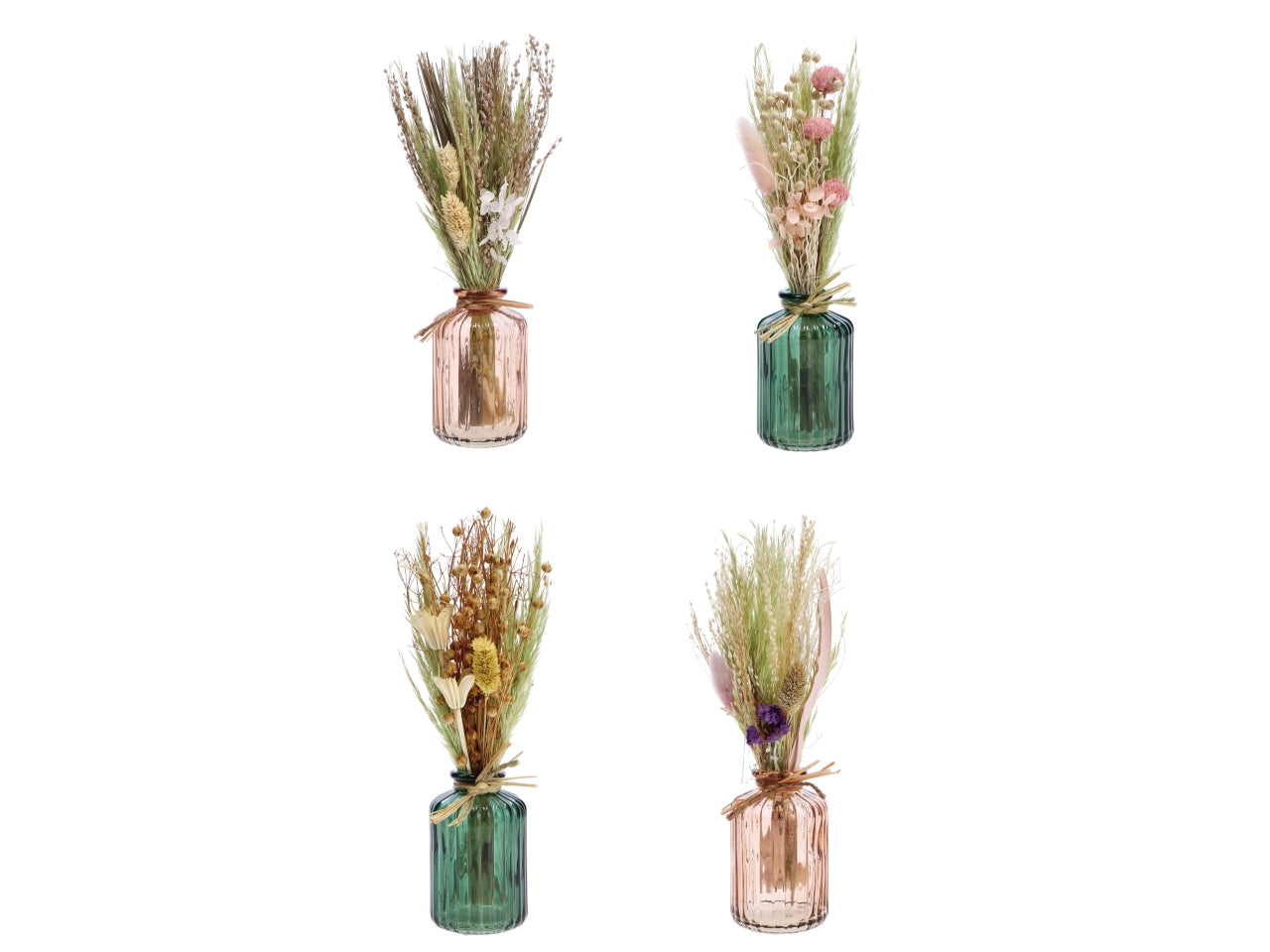 VASETTO DECORATIVO CON FIORI SECCHI