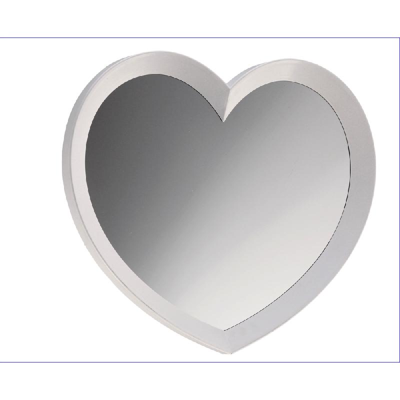 SPECCHIO A FORMA DI CUORE BIANCO