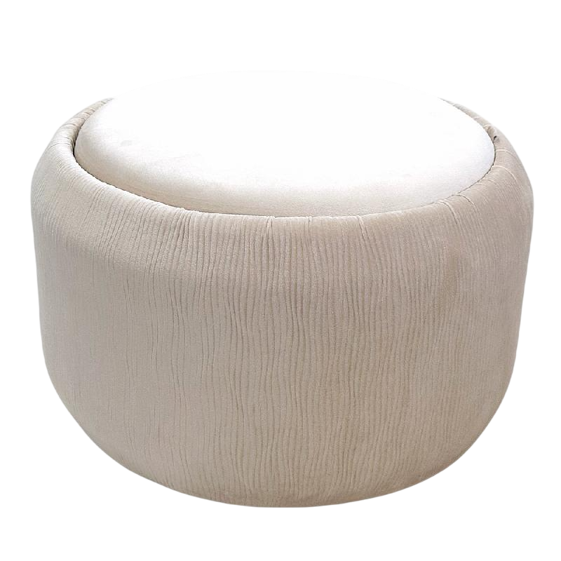 POUF CONTENITORE TAVOLINO VELVET BEIGE