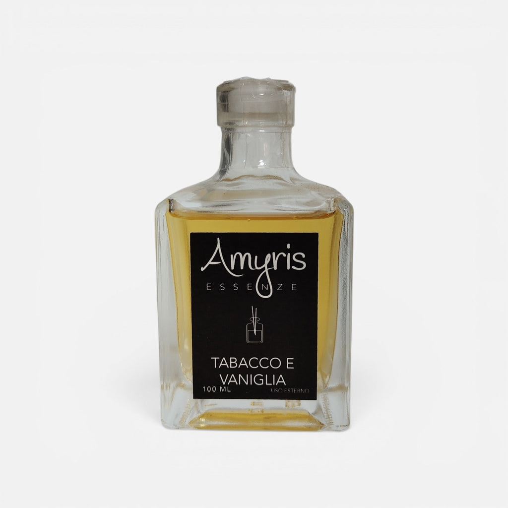Diffusore con bacchette Amyris – Tabacco e Vaniglia 100 ml – Made in Italy