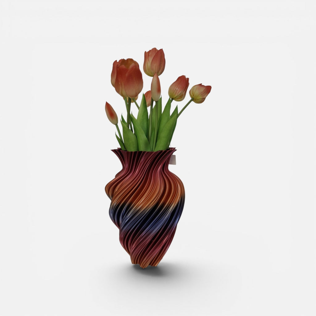 Vaso Vertigo 3D – Raynbow PLA Silk Arcobaleno 24 cm – La Casa Bella