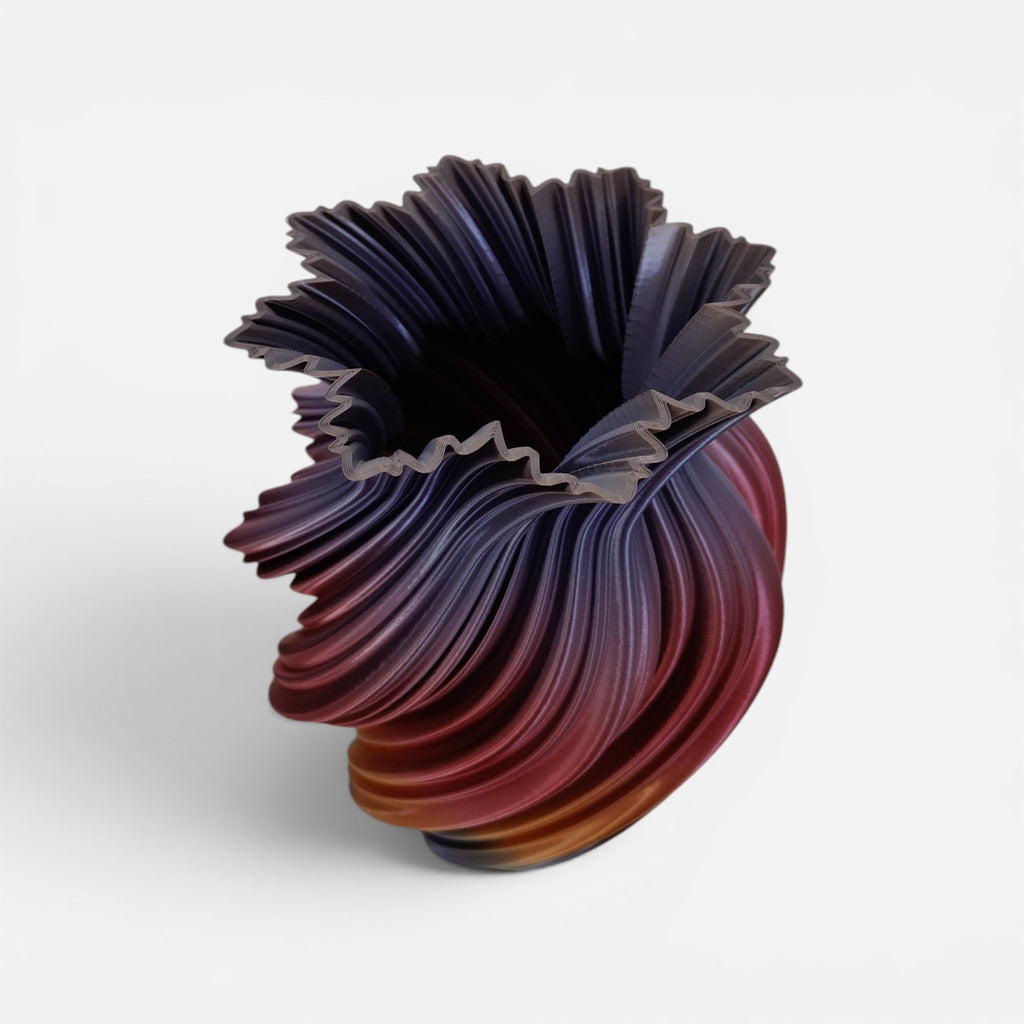 Vaso Vertigo 3D – Raynbow PLA Silk Arcobaleno 24 cm – La Casa Bella
