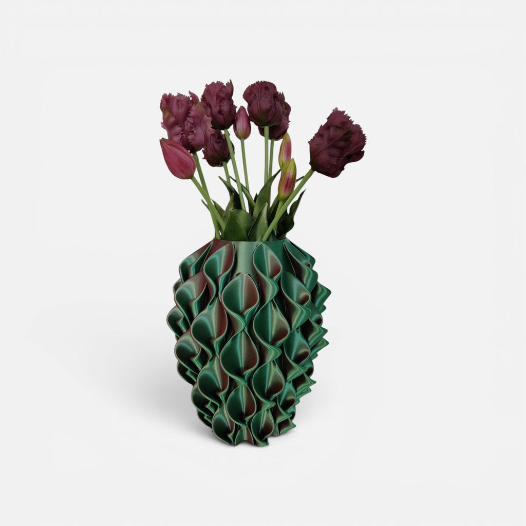 Vaso Calla S. Naique 20 cm – Verde e Viola – Design italiano – Made in Italy