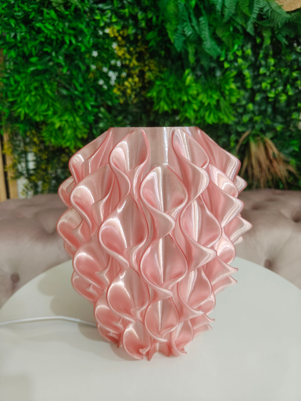 Lampada Vaso Calla Rosa 3D | LED Multicolore con Telecomando | 22 cm