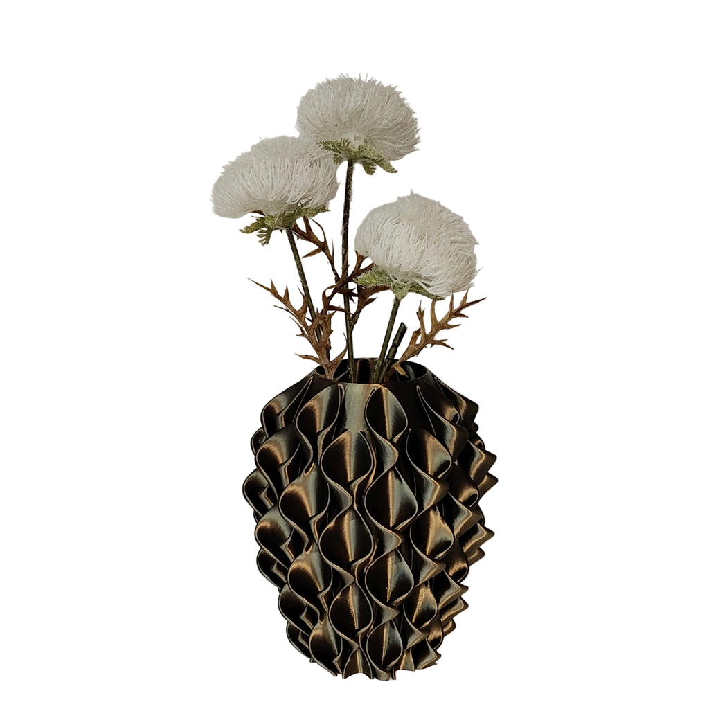 Vaso Calla color cannella stampato in 3D, Made in Italy
