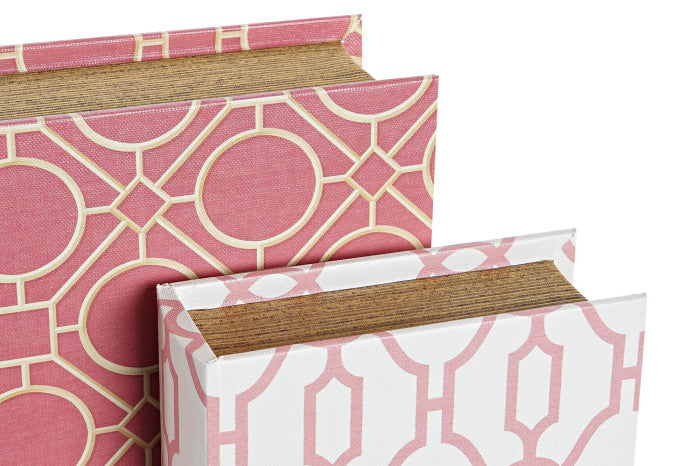 SET 2 LIBRI DECORATIVI ROSA
