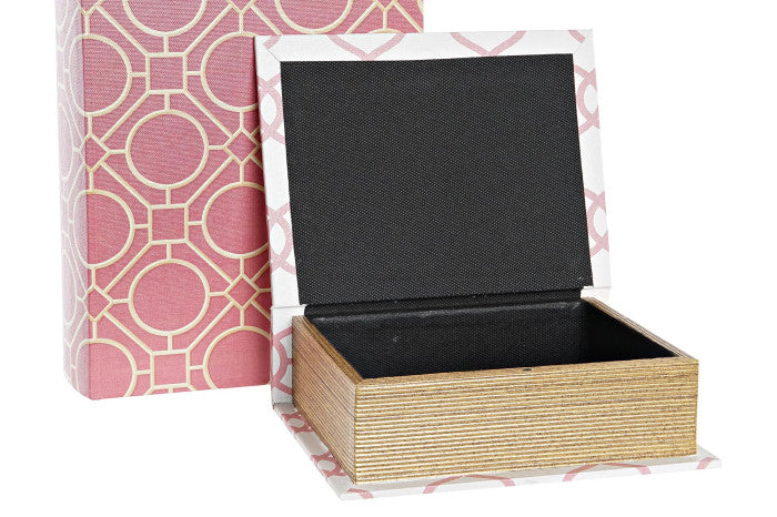 SET 2 LIBRI DECORATIVI ROSA