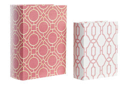SET 2 LIBRI DECORATIVI ROSA