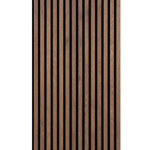 Kit 2 pannelli acustici fonoassorbenti color noce chiaro 60 × 280 cm