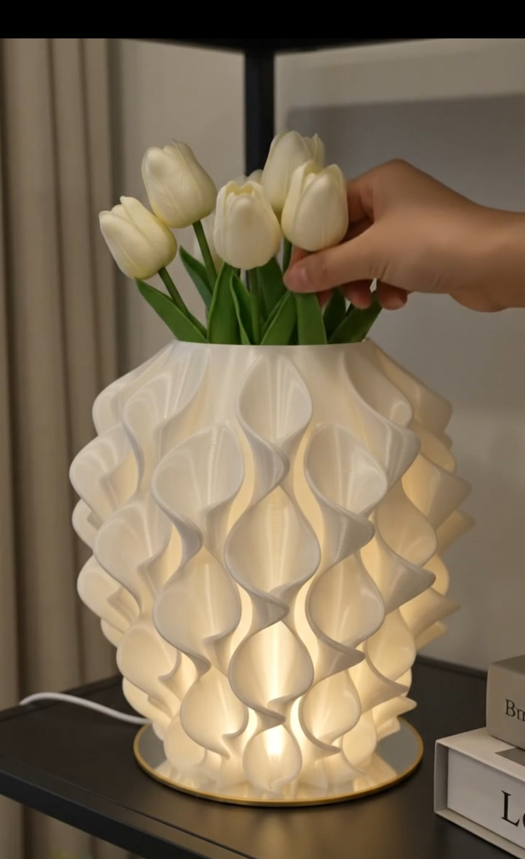 Vaso Lampada LED Calla S.Naique – Multicolore con Telecomando – 23 cm – Made in Italy