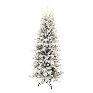 Albero di Natale Panama innevato semi slim con apertura a ombrello
