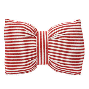 CUSCINO FIOCCO ROSSO RIGHE