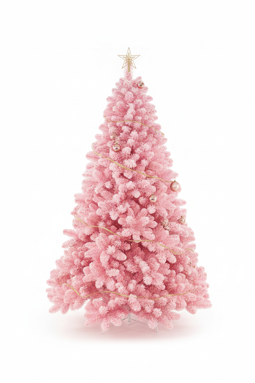 Albero di Natale Braies Rosa Decorato
