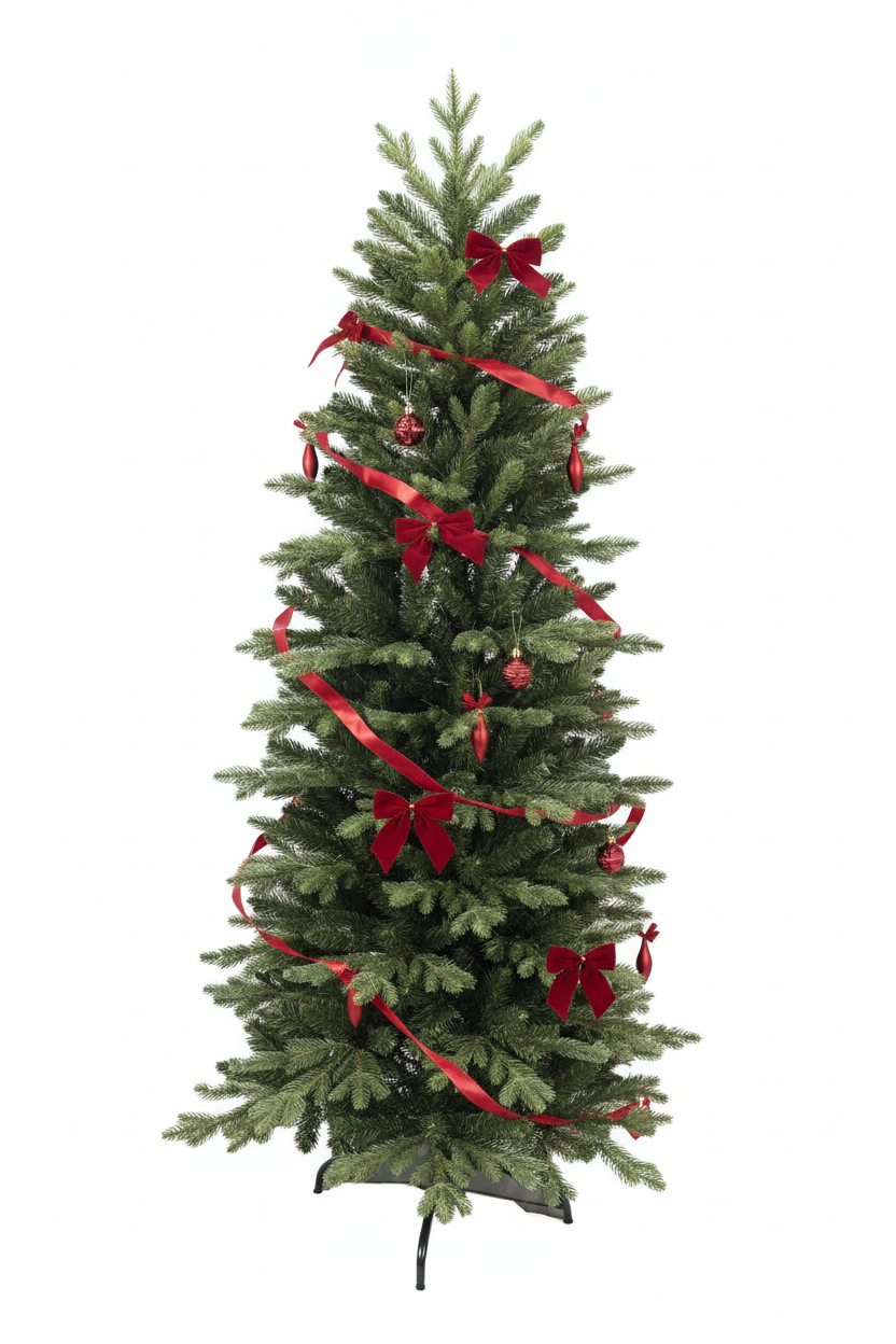 Albero Panama – Addobbato con Fiocchi Rossi