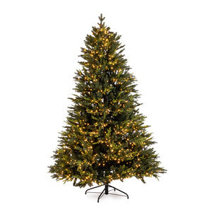 Albero di Natale Berkshire con luci LED, apertura a ombrello