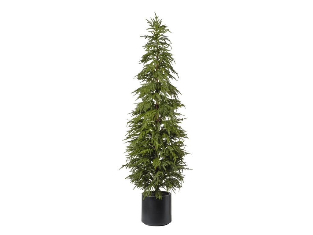 Albero di Natale Alpino Real Touch in Vaso 183 cm – Verde, 2 Sezioni