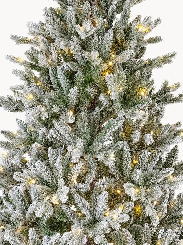 Albero di Natale Allison innevato 210 cm con 430 LED