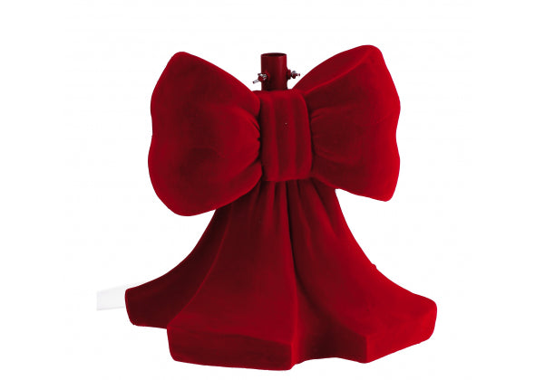 Base per albero di Natale a fiocco in velluto rosso, altezza 44 cm