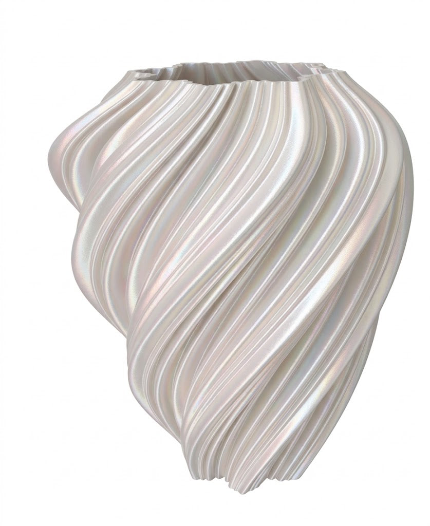 Vaso 3D Vertigo rosso e verde – stampa 3D Made in Italy
