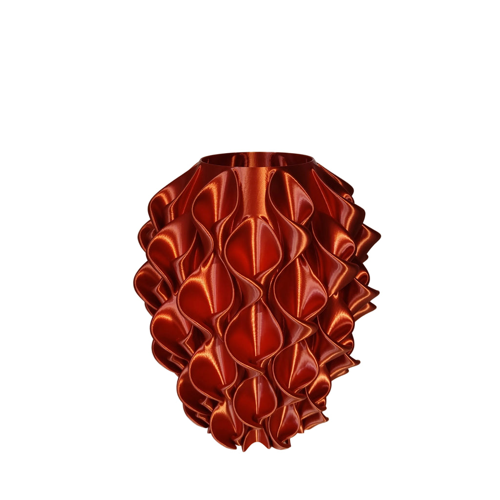 Vaso Calla rosso Christmas stampato in 3D, Made in Italy