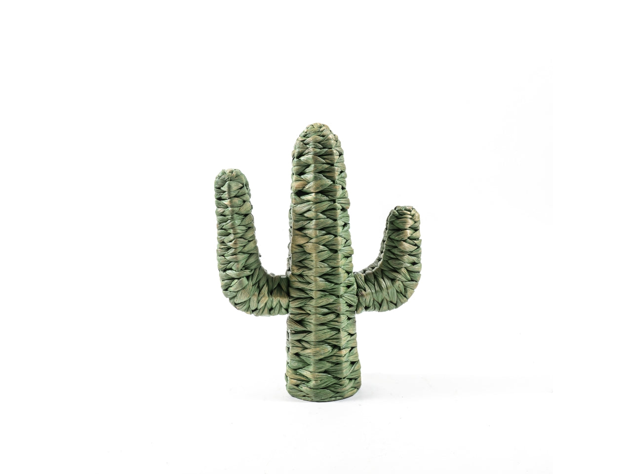Cactus Decorativo in Banano Intrecciato | Verde Naturale 44 cm