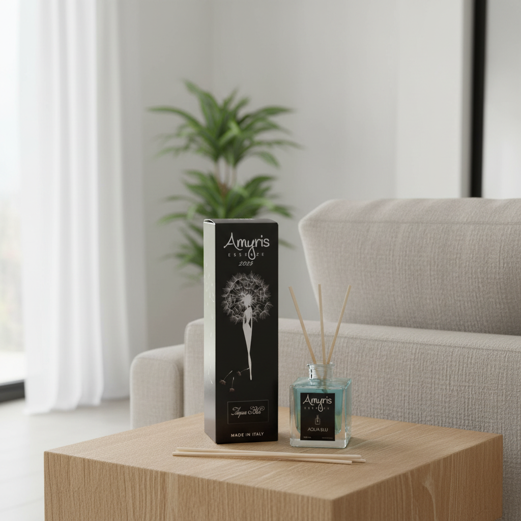 Diffusore Amyris Aqua Blu in ambiente casa