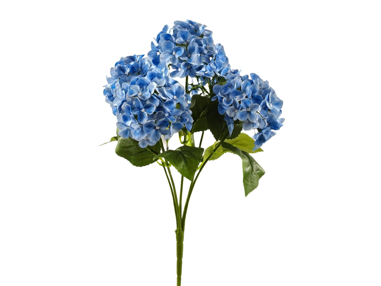 Ortensia Artificiale Real Touch Blu 40 cm | Cespuglio 5 Rami | La Casa Bella