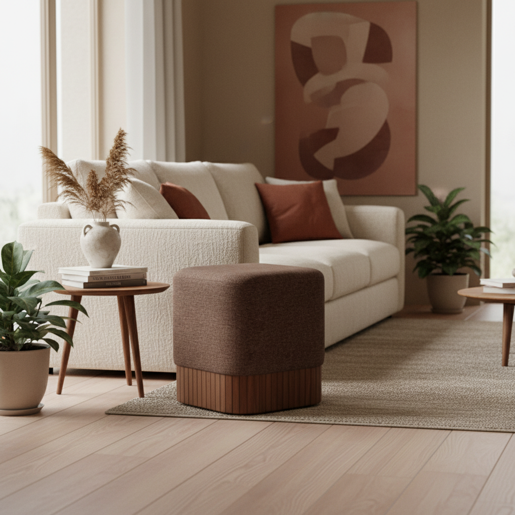 Pouf Alter Marrone - Ambientato