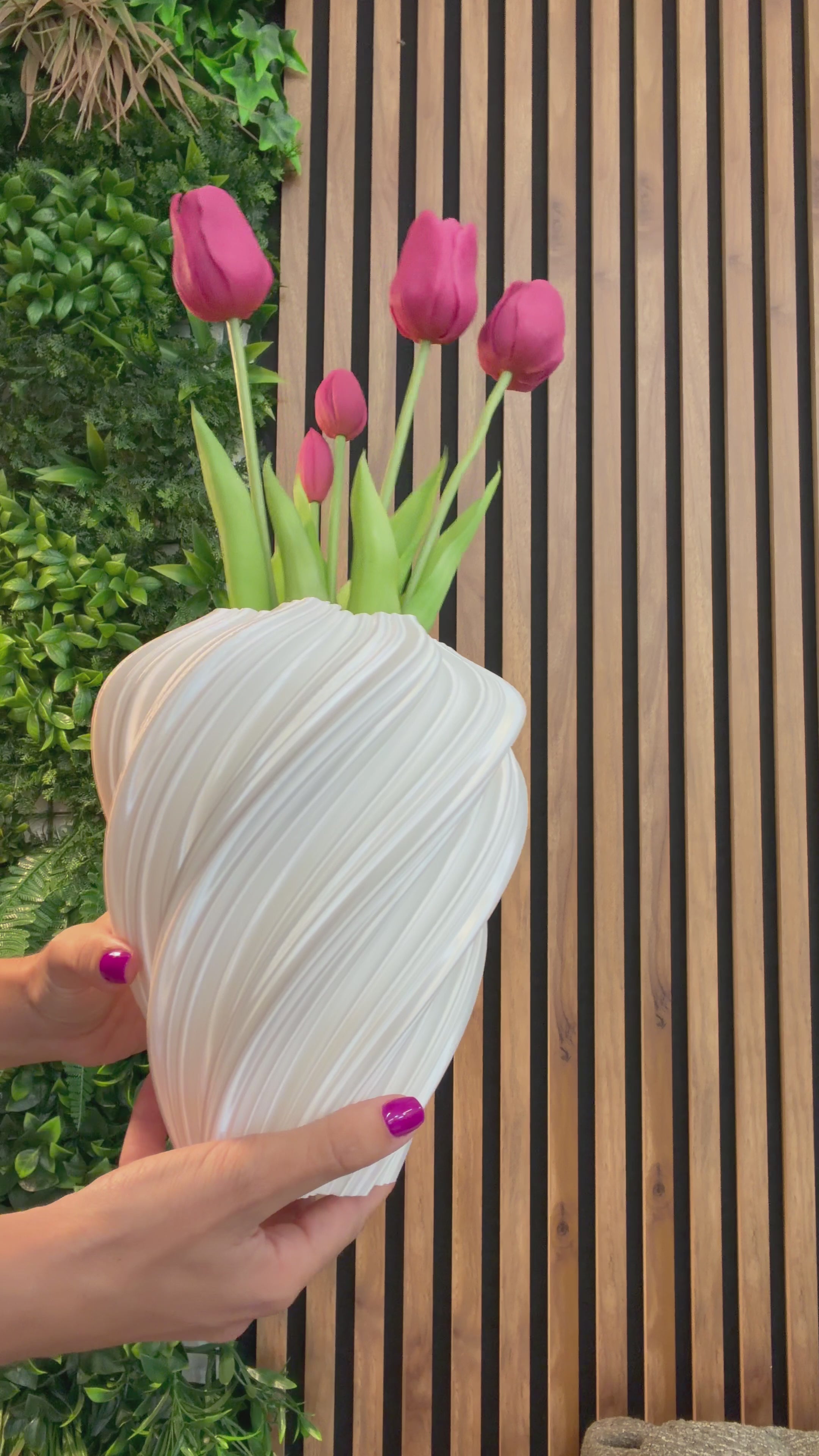 Vaso Roma Design Bianco – stampa 3D Made in Italy