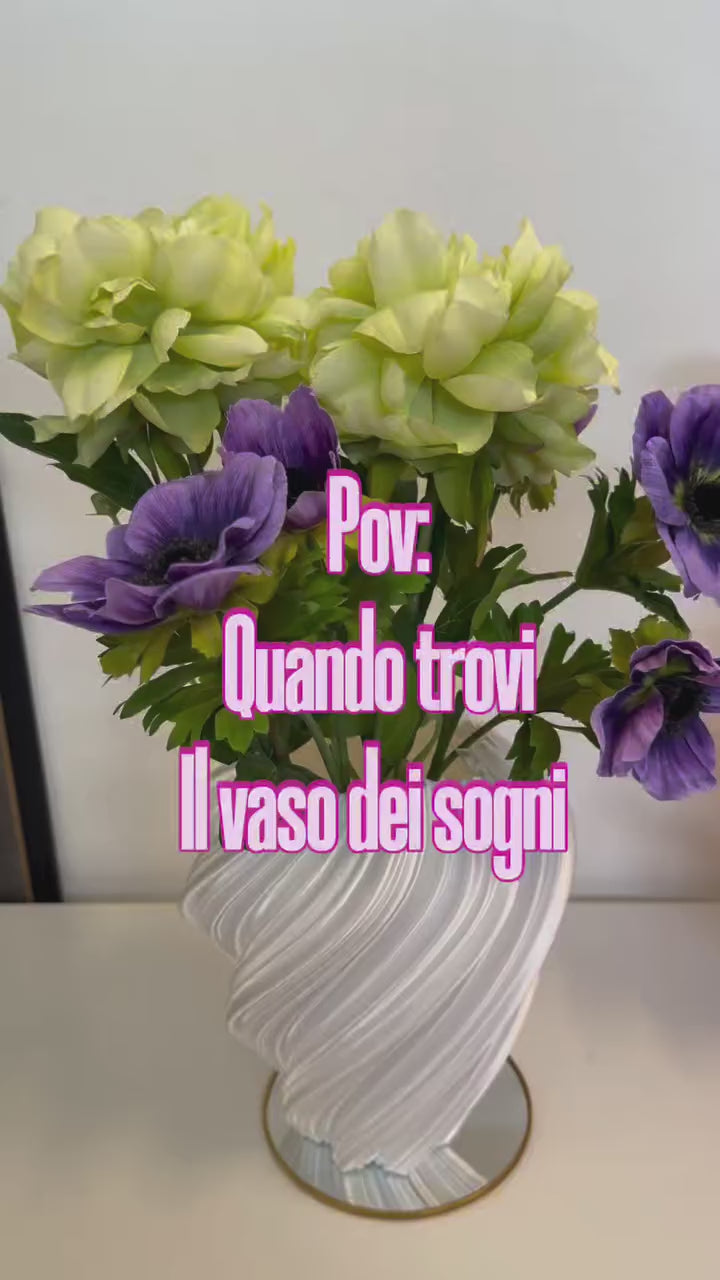 Vaso 3D Vertigo rosso e verde – stampa 3D Made in Italy