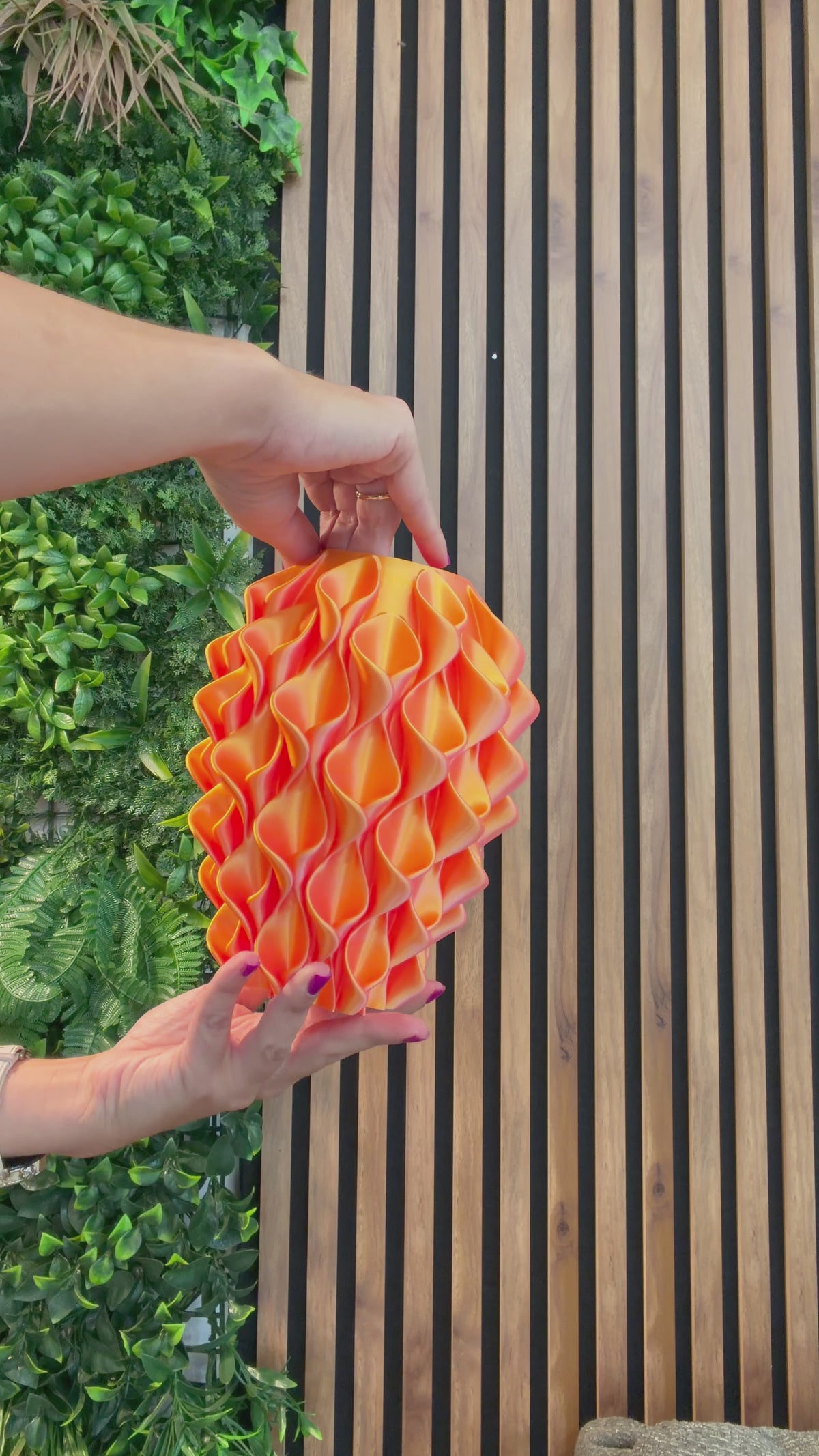 Vaso Calla Design Arancio e Rosa S.Naique – stampa 3D Made in Italy