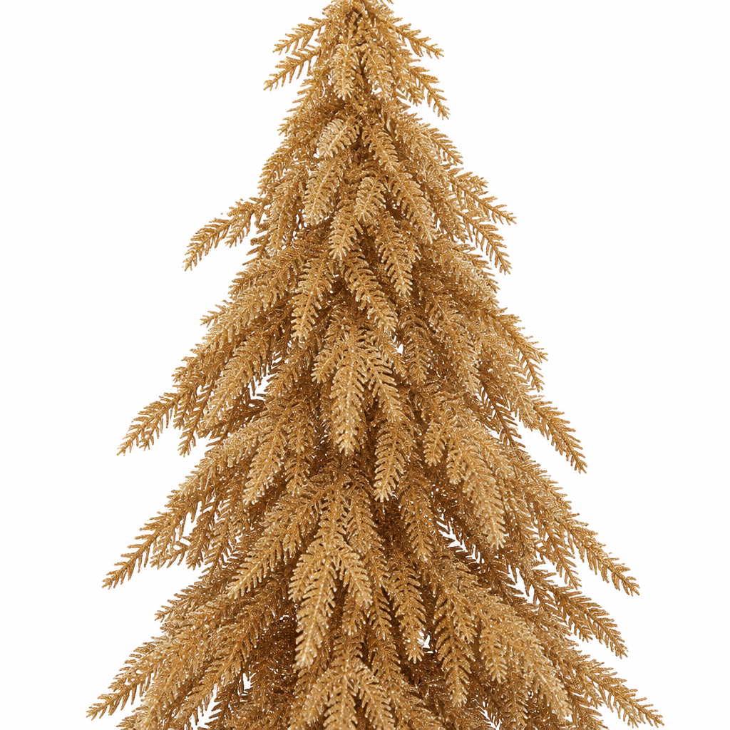 Primo piano dell’alberello EDG oro glitter
