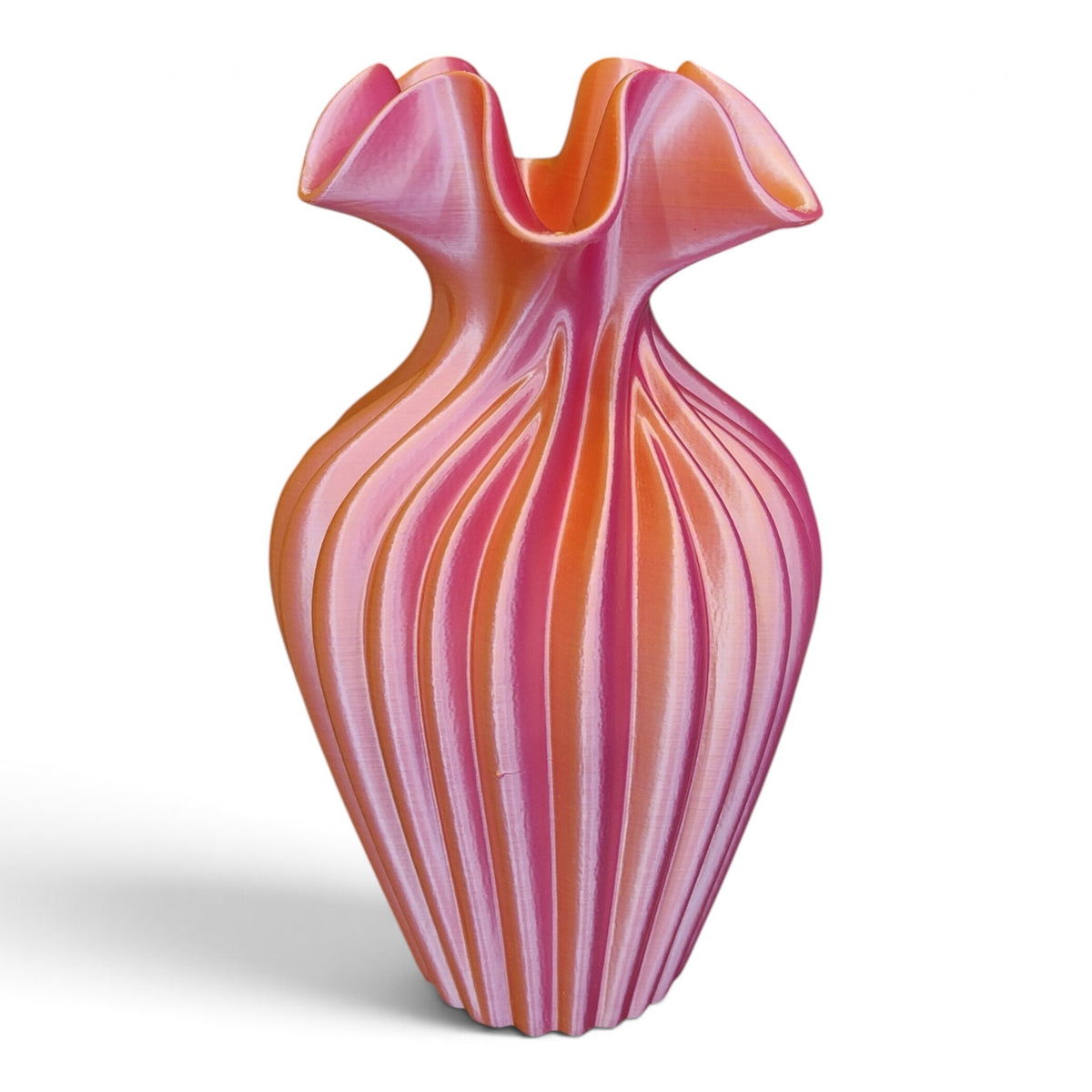 Vaso Ariel Design rosa, arancio e oro – stampa 3D Made in Italy