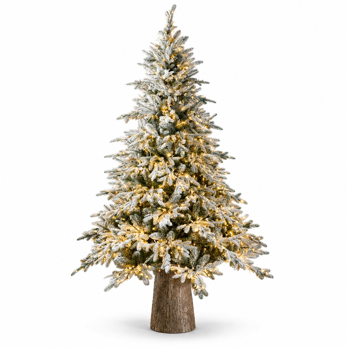 Albero di Natale Pino Cortina innevato Enzo De Gasperi con LED bianco caldo