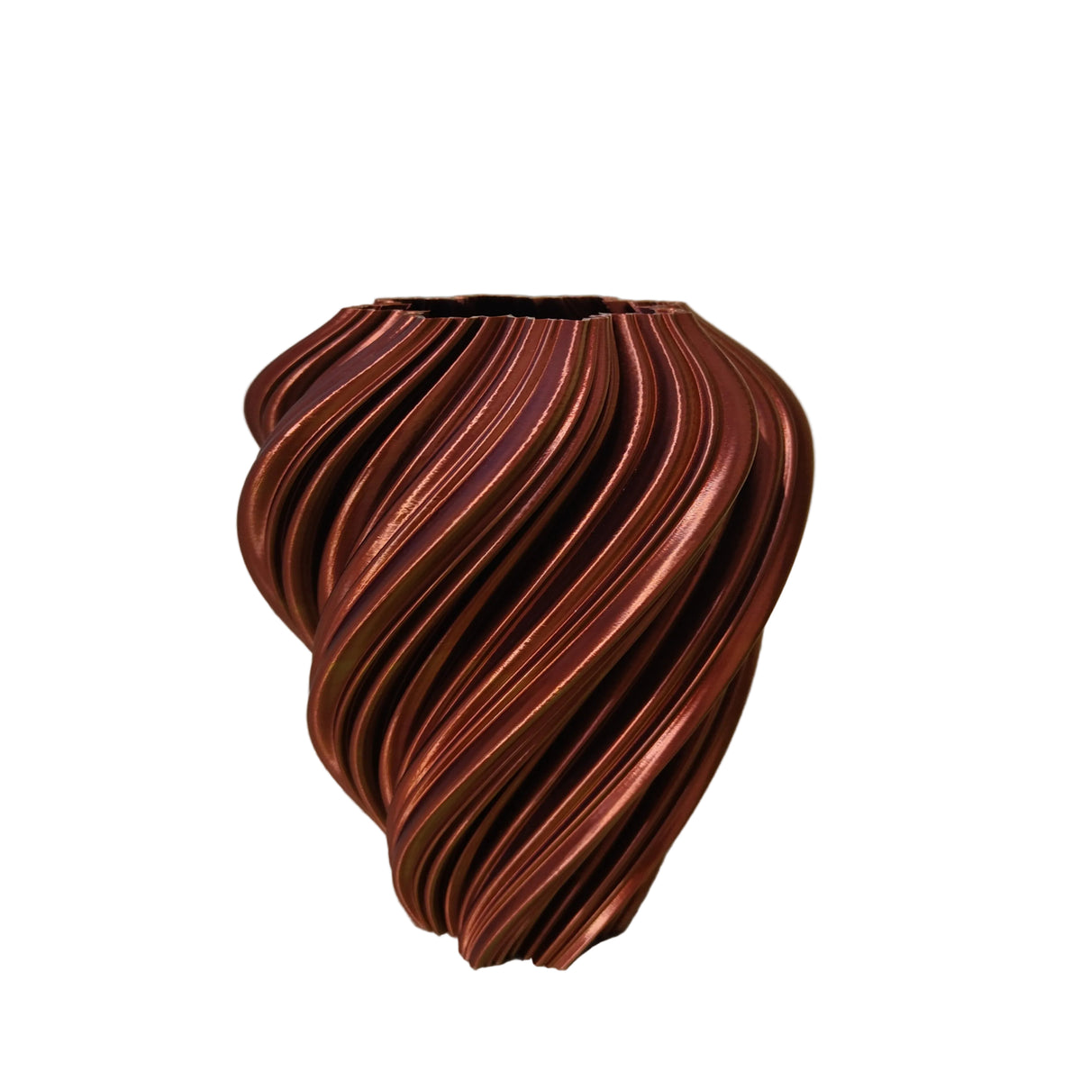 Vaso Roma Design Tricolore Oro, Rosso e Viola – stampa 3D Made in Italy, vista con i tre colori oro, rosso e viola