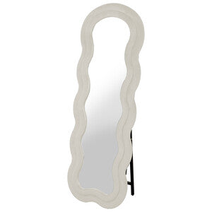 Specchio Waves Velluto Panna – Ø 150 cm – Made in Italy