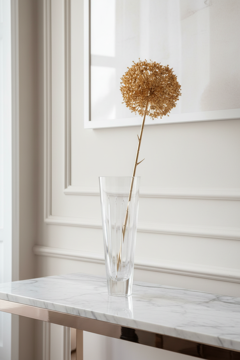 Stelo Sfera Oro - Ambientato in Vaso Elegante
