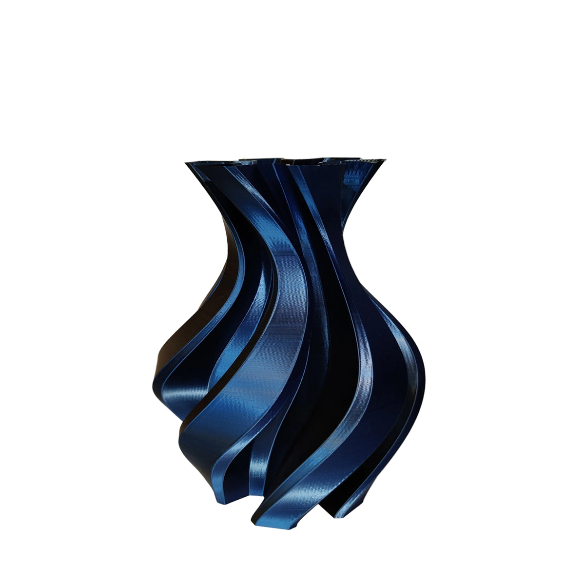 Vaso Twister Design Blu, Verde e Bronzo – stampa 3D Made in Italy, foto prodotto
