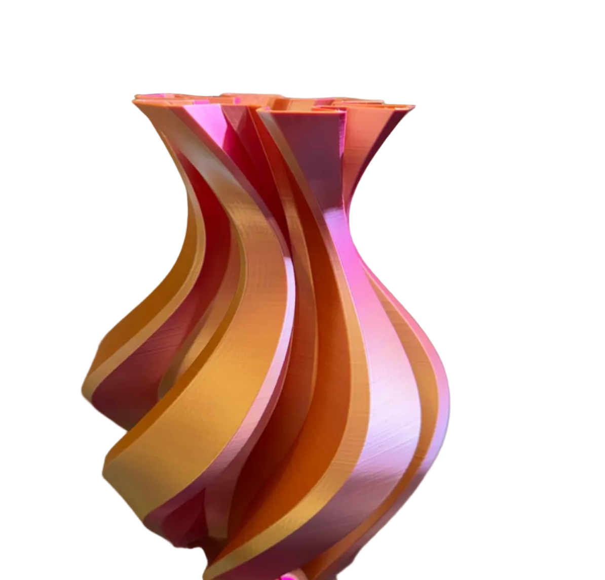 vaso twister rosa arancio oro
