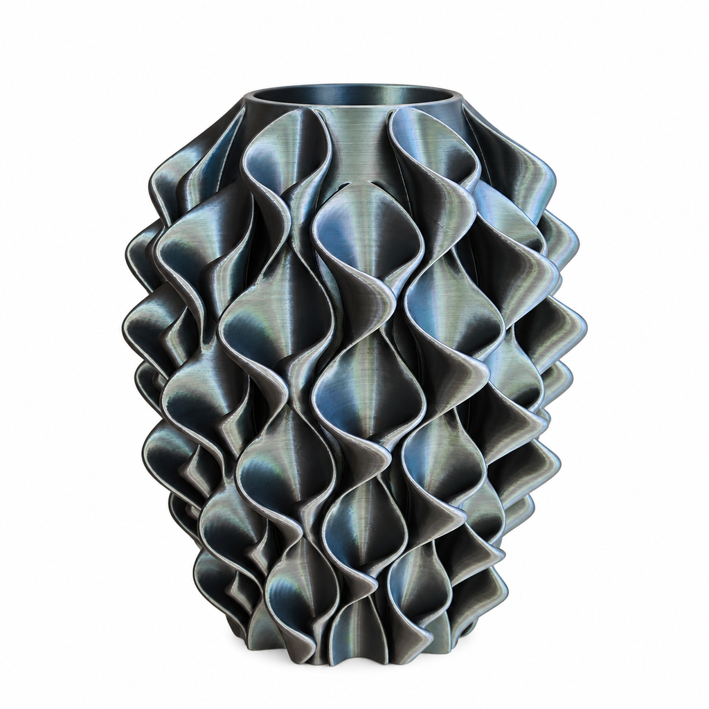 Vaso Calla Design Yin e Yang bianco e nero S.Naique – stampa 3D Made in Italy